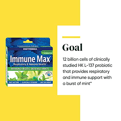 Enzymedica, Immune Max Quick Melt Mints, Probiotics for Respiratory and Immune Support