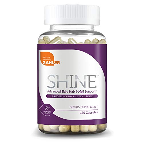 Zahler Shine, Hair Growth Supplement, Skin Hair and Nails Vitamins with Biotin, Certified Kosher, 120 Capsules