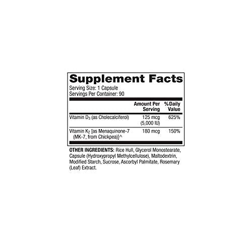 Dr. Mercola Vitamins D3 & K2 90 Capsules