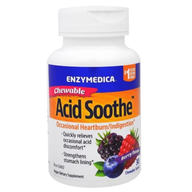 Enzymedica Acid Soothe 30 Chewables