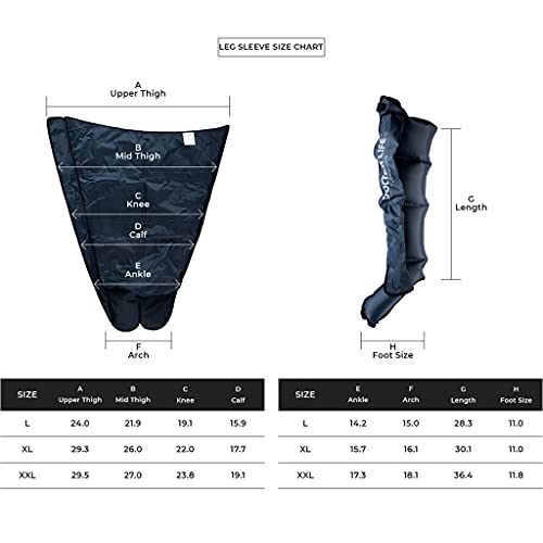 DOCTOR LIFE LX9max Sequential Air Compression Recovery System : Pump + Boots (XXL) + Extension zippers (for XXL)