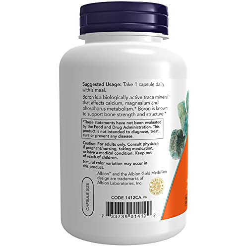 NOW Supplements, Bor 3 mg, 250 Kapseln