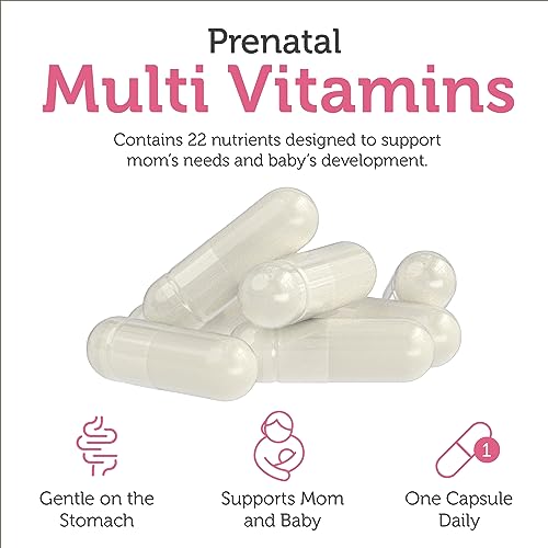 Zahler - Total One Prenatal Vitamins for Women (120 Count) Daily Multi Vitamin Prenatals with Folic Acid, Iron, Zinc & 19 Other Essential Vitamins & Minerals - Kosher Pre Natal Multivitamin Capsules