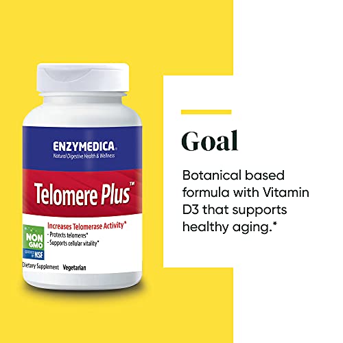 Enzymedica, Telomere Plus, Enzyme Support for Cellular Health, 30 Capsules