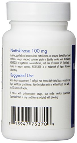 Nattokinase 100 Mg Super Extra Strength - NSK-SD - 2000 FU - 60 Softgels - Allergy Research Group