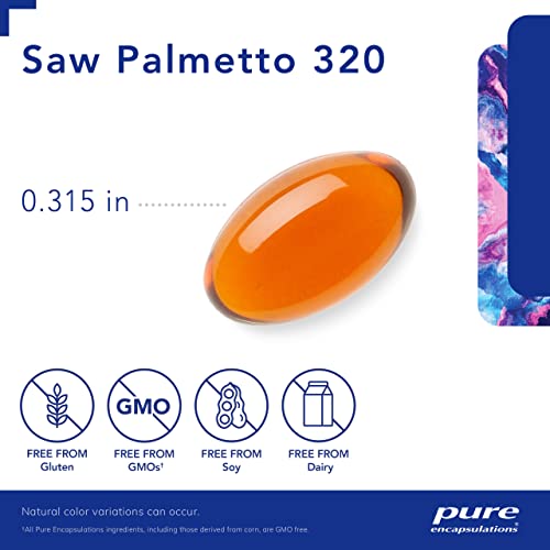 Pure Encapsulations Saw Palmetto 320 | Fatty Acids and Other Essential Nutrients to Support Prostate, Testosterone Metabolism, and Urinary Function* | 120 Softgel Capsules