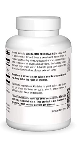 Source Naturals Vegetarian Glucosamine, Promotes Healthy Joints 750 Mg Tablet - 240 Count