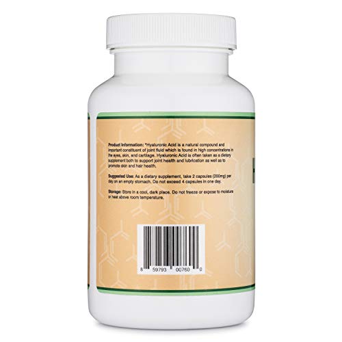 Hyaluronic Acid Supplement -180 Capsules by Double Wood Supplements