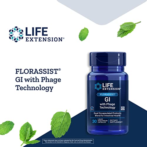 Life Extension Florassist GI with Phage Technology 30 Veg Capsules