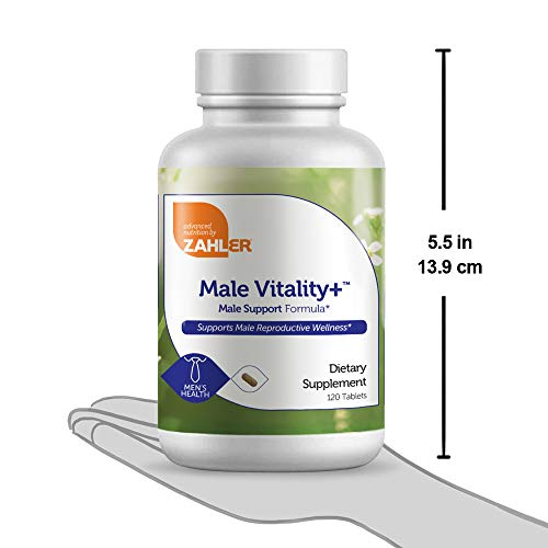 Zahler Male Vitality+, Male Fertility Supplements, Male Formula Supporting Energy and Reproductive Wellness, Certified Kosher, 120 Tablets