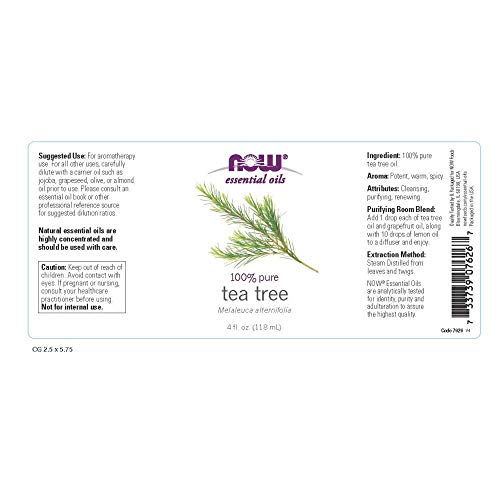 Tea Tree Oil Now Foods 4 oz EssOil