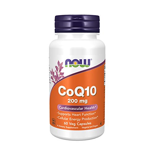 NOW Supplements CoQ10 200 mg 60 Veg Capsules