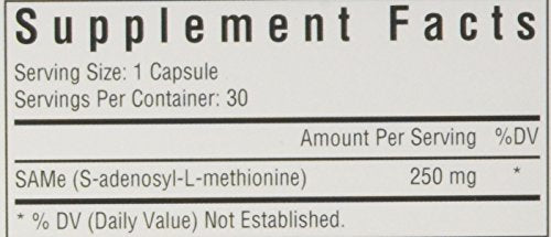 Seeking Health SAMe Supplement 60 Acid-Resistant Vegetarian Capsules