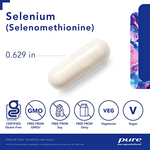 Pure Encapsulations Selenium (Selenomethionine) | Antioxidant Supplement for Immune System, Prostate, Collagen and Thyroid Support* | 180 Capsules