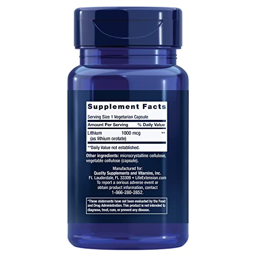 Life Extension Lithium 1000 mcg 100 Count