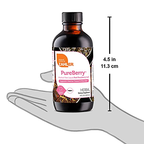 Zahler PureBerry, Liquid RED Raspberry Leaf Supplement which Strengthens Uterine Tissue and Muscles, All Natural Liquid Formula That Promotes Uterine Health, Certified Kosher, 4oz