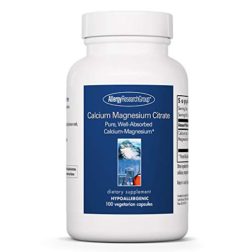 Allergy Research Group - Calcium Magnesium Citrate - Bone, Nervous System - 100 Vegetarian Capsules