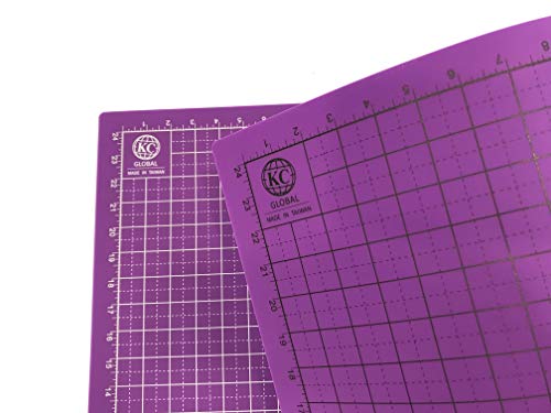 KC GLOBAL A1 (38"x26") Professional Grade Self-Healing Cutting Mat (Purple) - Odor-Free, Reversible, Eco-Friendly, Durable Bright Surface. Premium Desk Mat for Crafters, Quilters, and Hobbyist