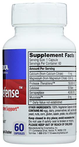 ENZYMEDICA Enzyme Defense Capsules, 60 Count