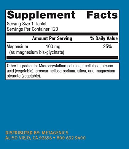 Metagenics Mag Glycinate 120 Count