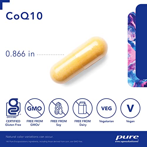 Pure Encapsulations CoQ10 120 mg | Coenzyme Q10 Supplement for Energy, Antioxidants, Brain and Cellular Health, Cognition, and Cardiovascular Support* | 120 Capsules