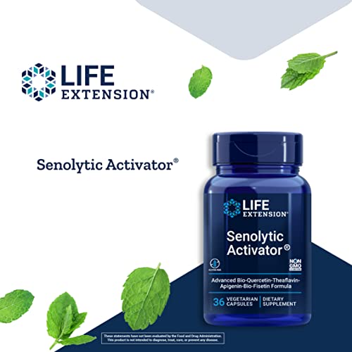 Life Extension Senolytic Activator - with Quercetin, Fisetin 36 Vegetarian Capsules