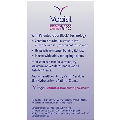3 Pack Vagisil Wipes Anti-Itch Medicated Vaginal Wipes 20 Wipes