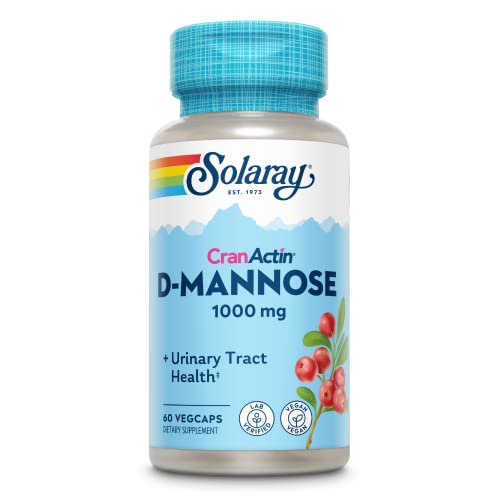SOLARAY D-Mannose & CranActin Cranberry 400mg 60 Caps