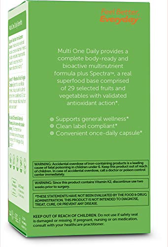 Zahler Multivitamin One Daily, Daily Multivitamin with 20 Vitamin & Minerals, Multivitamin for Women and Men with Iron, Certified Kosher, 60 Capsules