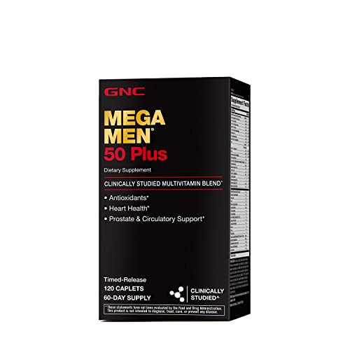 GNC Mega Men 50 Plus Multivitamin 120 Caplets