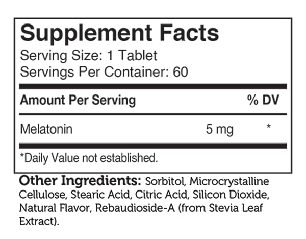 Zahler Melatonin Chewable 5MG, Fast-Acting Sleep Support Supplement, Kosher, Delicious Orange Flavor, 60 Chewable Tablets