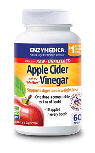 Enzymedica, Apple Cider Vinegar, Healthy Weight and Digestive Support, 60 Capsules