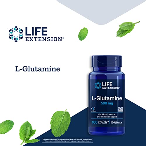 Life Extension L-Glutamine 500mg 100 Capsules