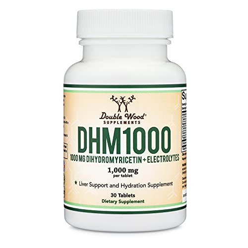 Double Wood Supplements DHM1000 Dihydromyricetin (DHM) Tablets  1,000mg 30 Count