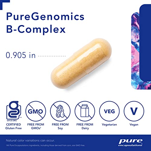 Pure Encapsulations PureGenomics B-Complex | Broad Spectrum B Vitamin Support for Genetic Expression and Cellular Function* | 120 Capsules