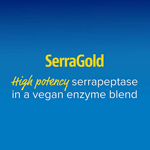 Enzymedica, SerraGold, Serrapeptase Enzymes for Sinus, Immune and Cardiovascular Support, 60 Capsules (FFP)