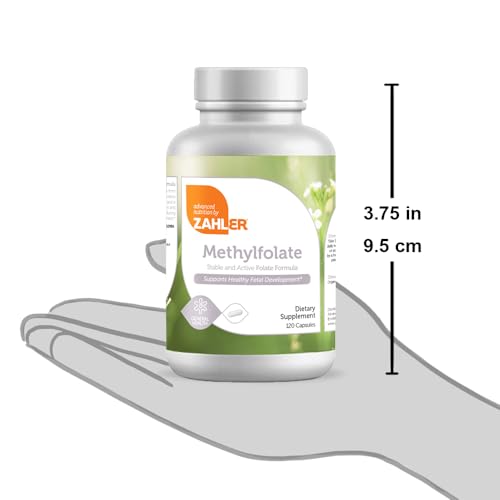 Methylfolate, Stable & Active Folate, Supports Healthy Fetal Development, 120 Capsules, Zahler