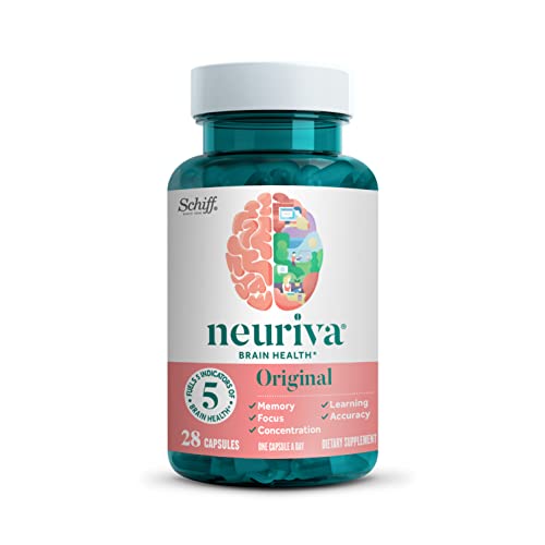 NEURIVA Decaffeinated Clinically Tested Nootropic Brain Supplement 28ct Capsules