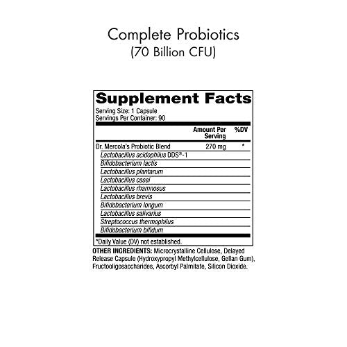 Dr. Mercola Complete Probiotics 70 Billion CFU 90 Capsules