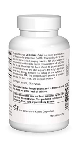 Source Naturals Ubiquinol CoQH 100mg Serving - 90 Softgels