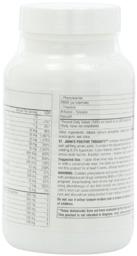 Source Naturals St. John's Positive Thoughts Kräuterergänzung – 90 Tabletten (2er-Pack)