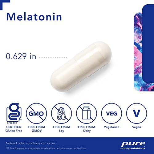 Pure Encapsulations Melatonin 20 mg | Supplement to Support Natural Sleep Cycles, Cells, and Tissues* | 60 Capsules