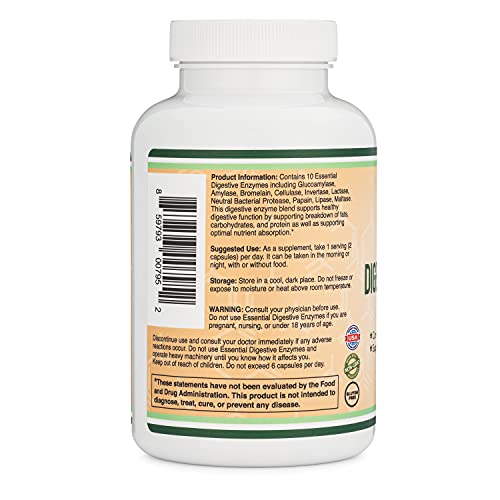 Double Wood Supplements Digestive Enzymes 180 Capsules