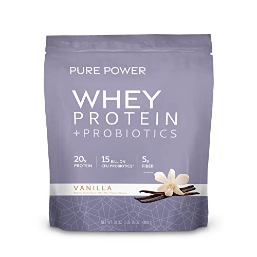 Dr. Mercola Pure Power Protein Powder + Probiotics Vanilla, 31 oz (880 g) 22 Servings