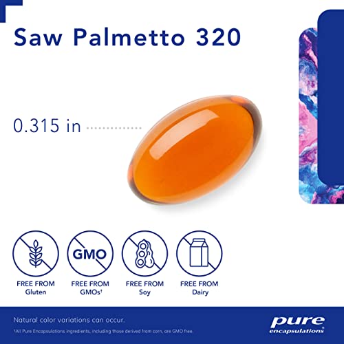 Pure Encapsulations Saw Palmetto 320 | Fatty Acids and Other Essential Nutrients to Support Prostate, Testosterone Metabolism, and Urinary Function* | 240 Softgel Capsules