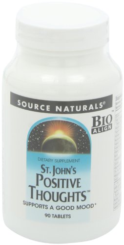 Source Naturals St. John's Positive Thoughts Kräuterergänzung – 90 Tabletten (2er-Pack)