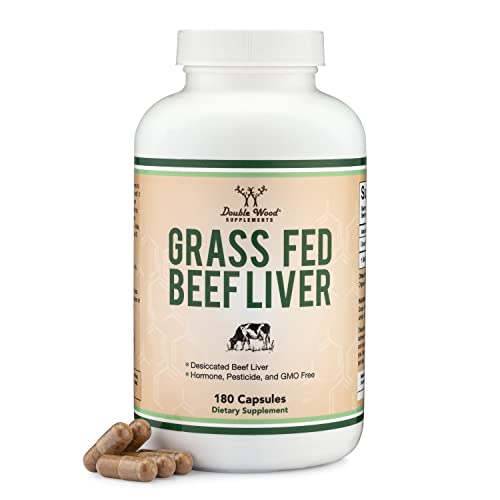 Double Wood Supplements Beef Liver Capsules 180 Count