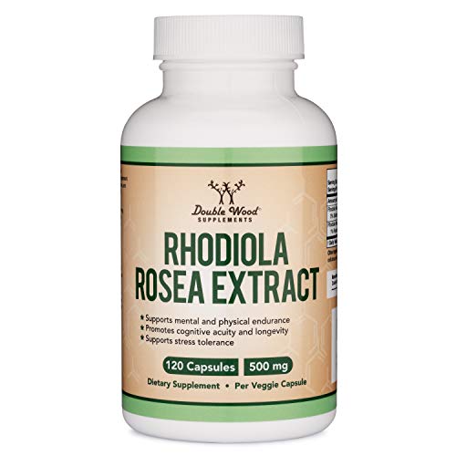 Double Wood Supplements Rhodiola Rosea 500mg, 120 Capsules