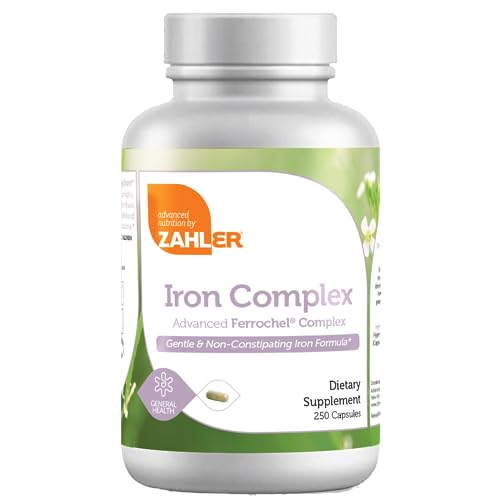Iron Complex, Gentle & Non-Constipating Iron Formula, 250 Capsules, Zahler
