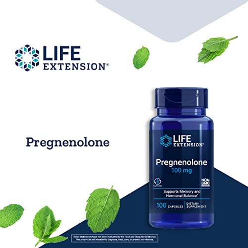 Life Extension Pregnenolone 100mg 100 Capsules